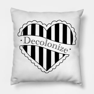 Decolonize heart design Pillow