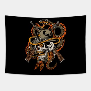 Cowboy skull Tapestry