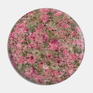 Pink Splattered Rose Garden Pin