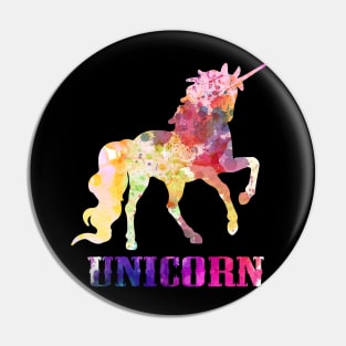 Unicorn Watercolor Pin
