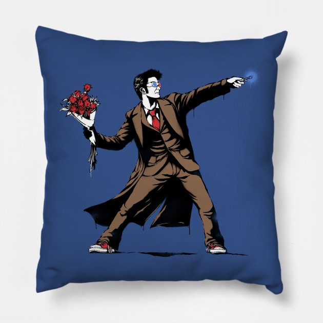 Banksy10 Pillow by SixEyedMonster