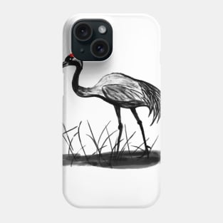 Sumi-e Crane Phone Case