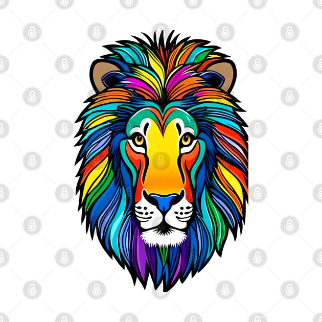 Rainbow Pride Lion by Obotan Mmienu