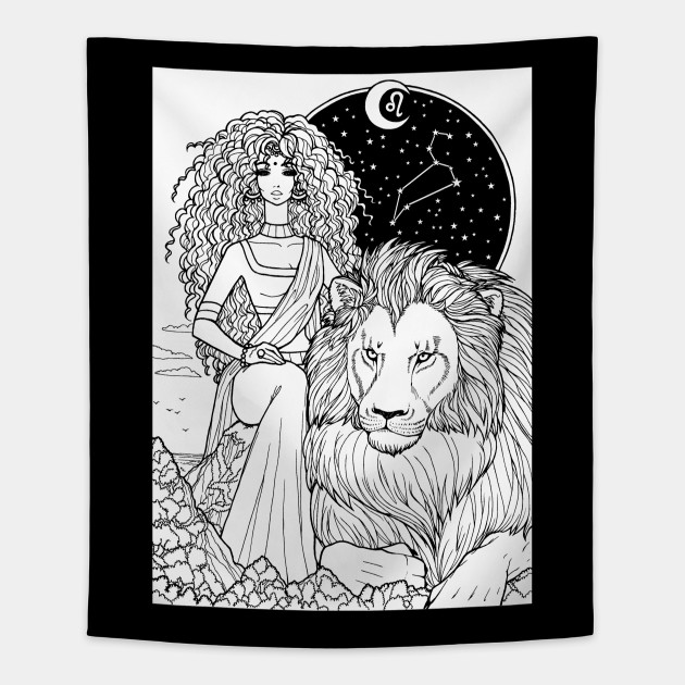 Indian Leo In Black Design