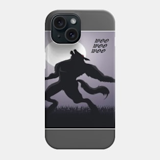 A picture of wolf saying woo for HALLAWEEN Phone Case