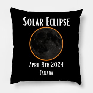 Solar Eclipse Canada Total Eclipse Gift For Canadian April 8th 2024 Astronomy Sun Moon Space Enthusiast Pillow