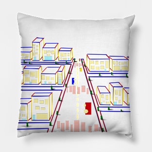 Busy City Pillow