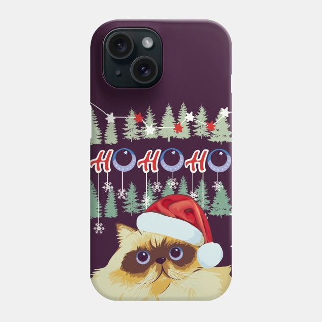 Ho ho ho cute birman cat Phone Case by Mimie20