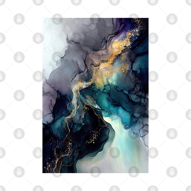Mystical Skies - Abstract Alcohol Ink Art by inkvestor