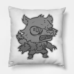 werewolf B&W Pillow