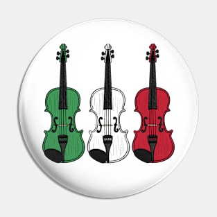 Violin Italian Flag Violinist Musician Italy Pin