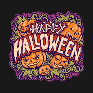 jack o lantern halloween illustration T-Shirt