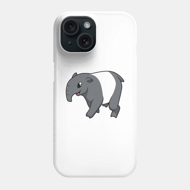 Kawaii Tapir Phone Case by Modern Medieval Design