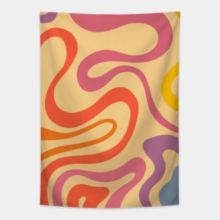 Abstract 70s Pattern Aesthetic Tapestry