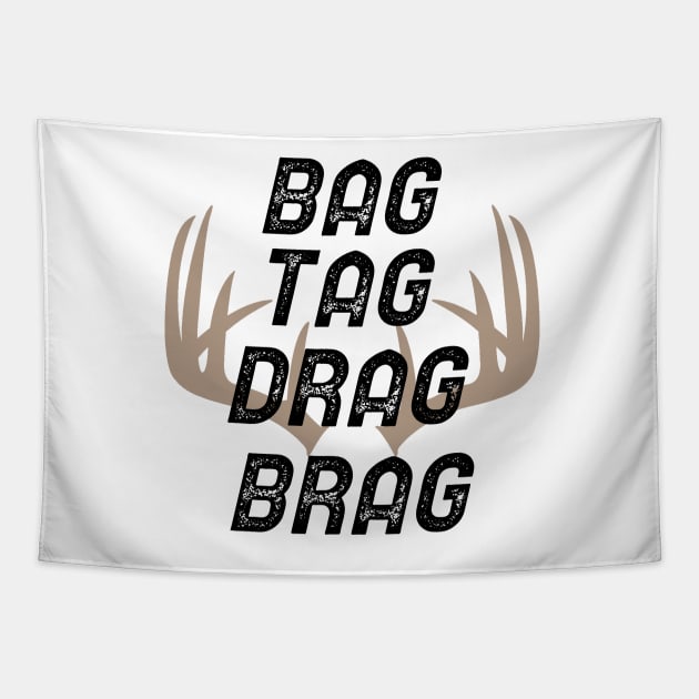 Bag Tag Drag Brag Tapestry by mikepod