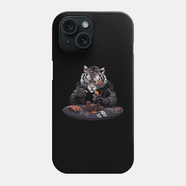 tiger play poker Phone Case by pokermoment