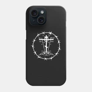 Eastern Orthodox Great Schema Golgotha Cross Barbed Wire Phone Case