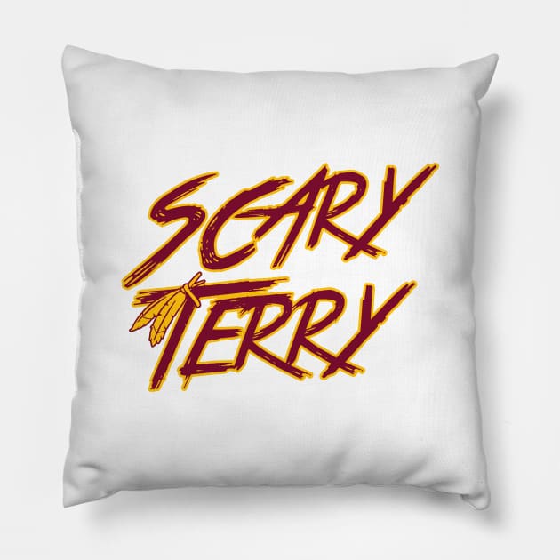 Scary Terry - White Pillow by KFig21