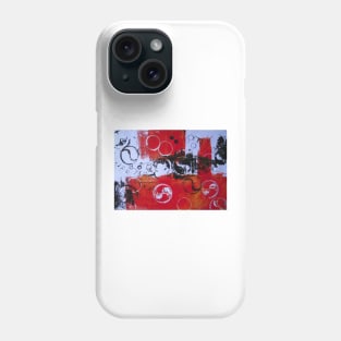 Abstract in Red and Black Phone Case