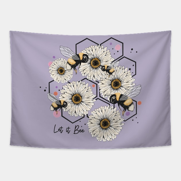 Let it Bee Tapestry by Erin Decker Creative