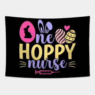 One Hoppy Nurse Cute Bunny Nurse Easter Nurse School Nurse Tapestry