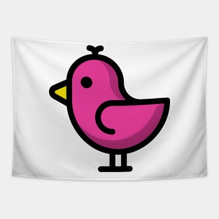 Little Big Bird Birdie Pink Tapestry