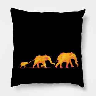 Elephant Family Pillow