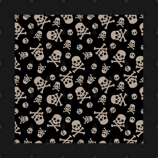 Skull and crossbones seamless pattern for holiday halloween by Modern Art