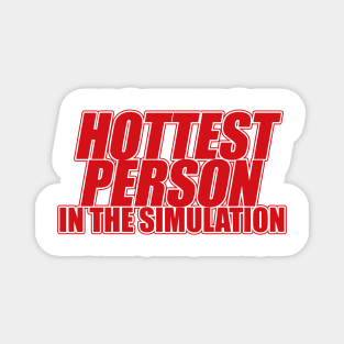 Hottest Person In The Simulation - Funny Y2kT-Shirts, Long-Sleeve, Hoodies or Sweatshirts Magnet