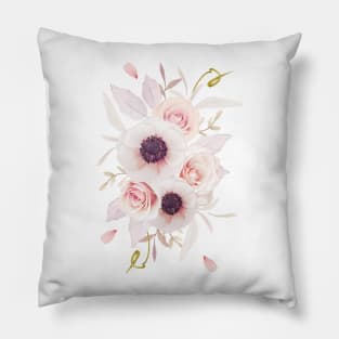 Pink Roses Bouquet Pillow