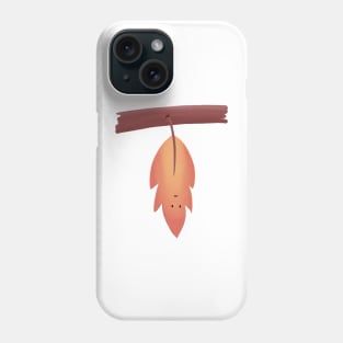 Hanging Autumn Leaf Illustration Phone Case