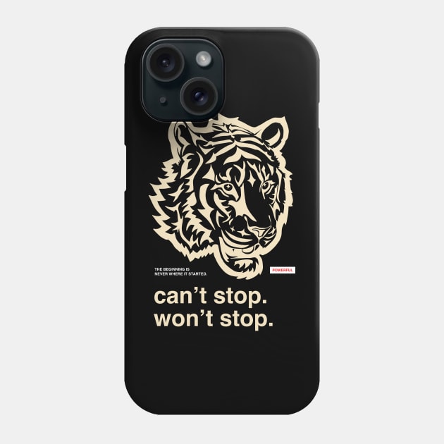 Powerful Tiger | Off White Design Phone Case by ConstellationPublishing