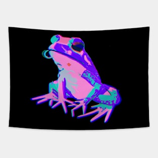 Vaporwave Frog (without background) Tapestry