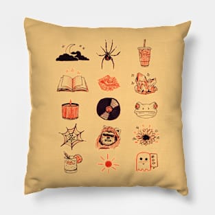 Spooky baddie things Pillow