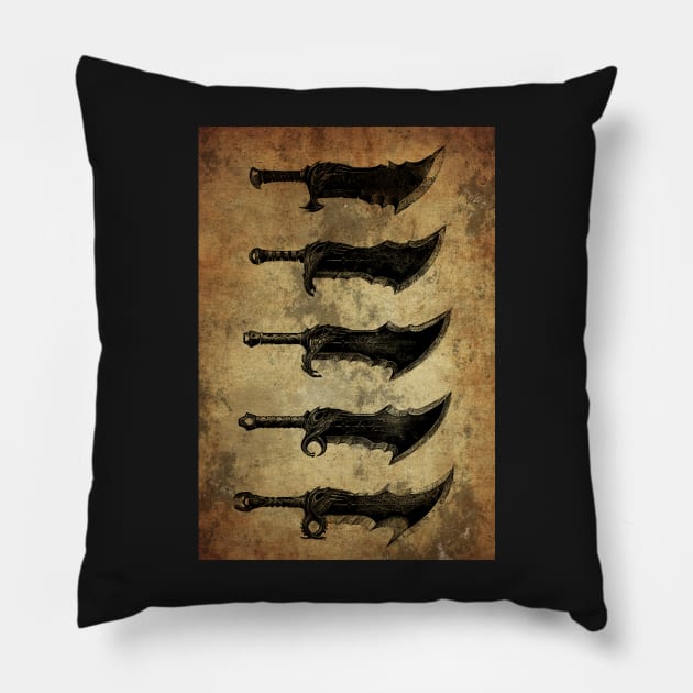 God of War - Chaos Blades Pillow by boothilldesigns