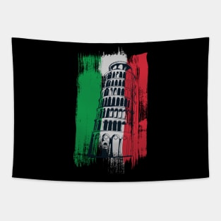 ITALIAN FLAG TSHIRT TOWER OF PISA Tapestry