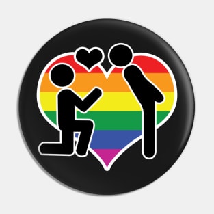 He Said Yes Mr And Mr Proposal Gay Wedding Pin