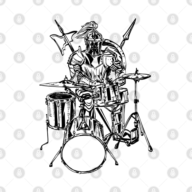 SEEMBO Knight Playing Drums Drummer Musician Drumming Band by SEEMBO