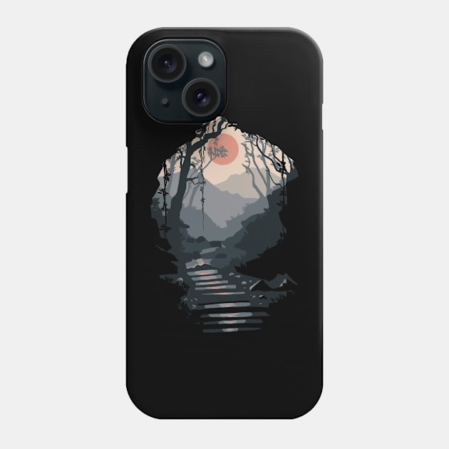 Cave forest Phone Case by Mousely 