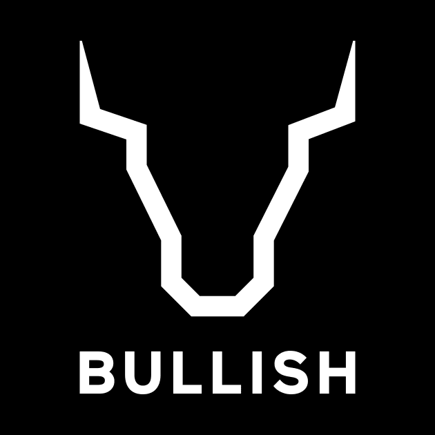 Bullish White Logo - Bull Market Rise by Magicform