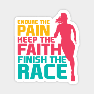 Finish the Race Women - Motivational Magnet