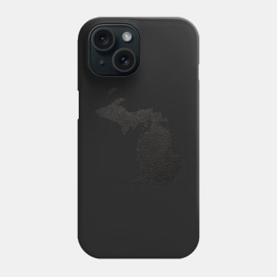 Michigan in Black Leather | Cherie's Art (c)2020 Phone Case