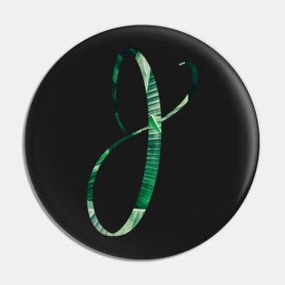 J initial cursive Pin