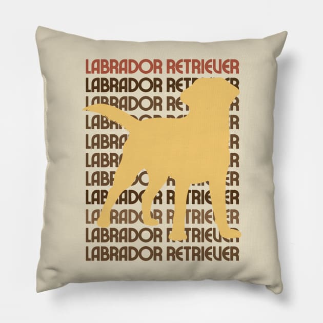 Loyal and Loveable: A Tribute to Labrador Retrievers Pillow by Stupid Coffee Designs