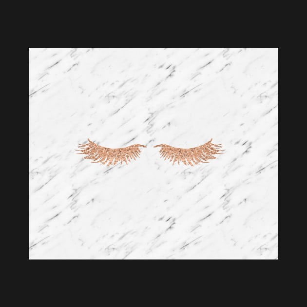 Rose gold marble lash envy by marbleco