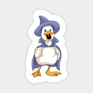 Duck as Witch with Hat Magnet