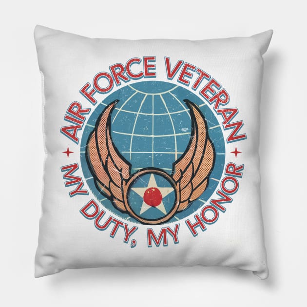 Air Force Veteran Pillow by Distant War