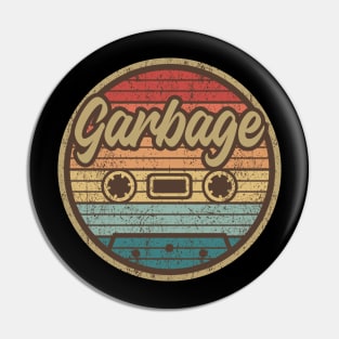 garbage cassette retro circle Pin