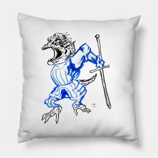 Iguana Warrior Pillow