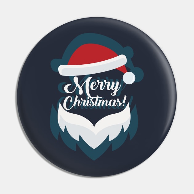 Santa Claus Wishing Merry Christmas Pin by MonkeyBusiness